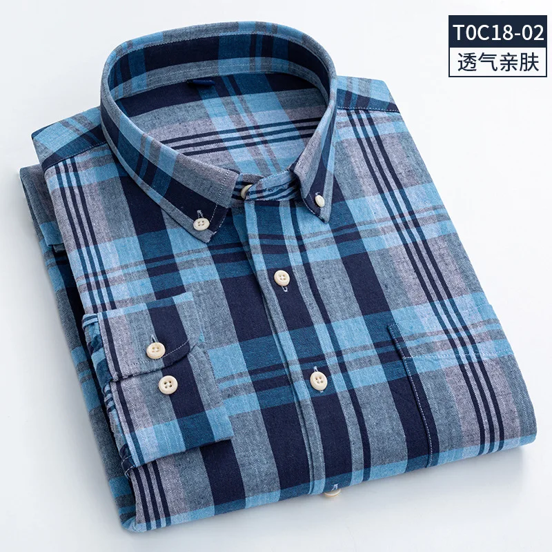 CASUAL COTTON LINEN SHIRTS MEN SLIM FIT DRESS SHIRT