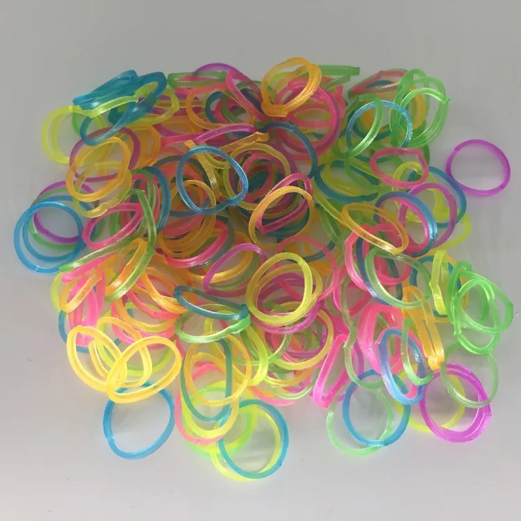 Hot Selling Kids Diy Rubber Loom Bands Non Toxic Glow in Dark Loom band