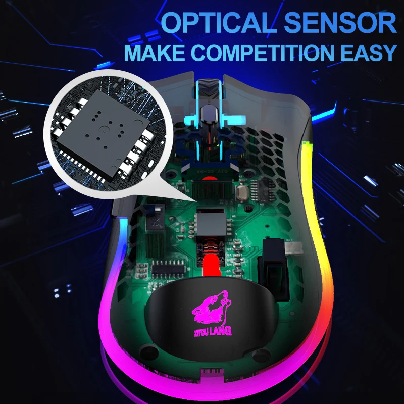 Lightweight Honeycomb Green Luminous 7-Button ZIYOULANG X3