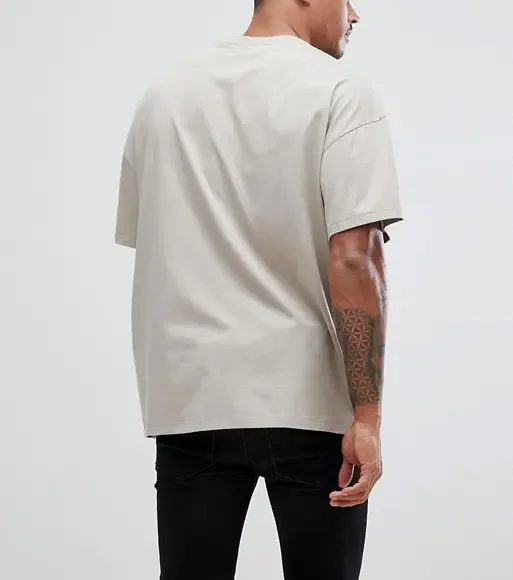 JL0223A Heavy Cotton Drop Shoulder T Shirt Screen Print Men Blank Drop Shoulder T-Shirts Oversized Half Sleeve O Neck T Shirts