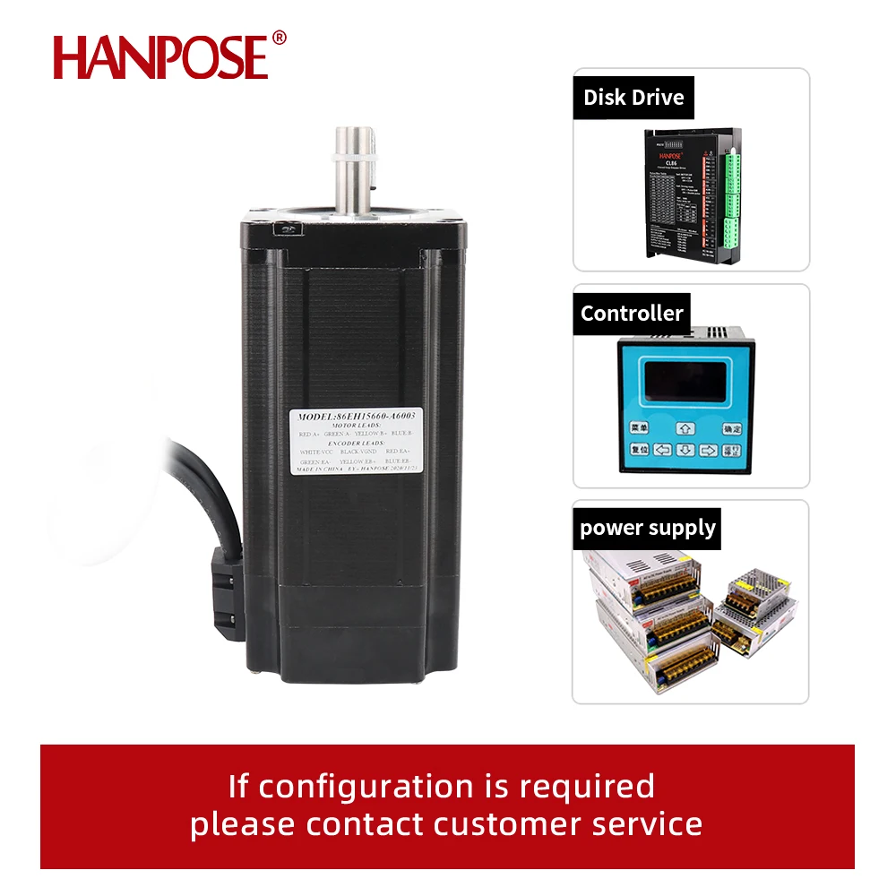 Hanpose Nema 34 ステッピングモーター クローズドループ 6A 12N.m