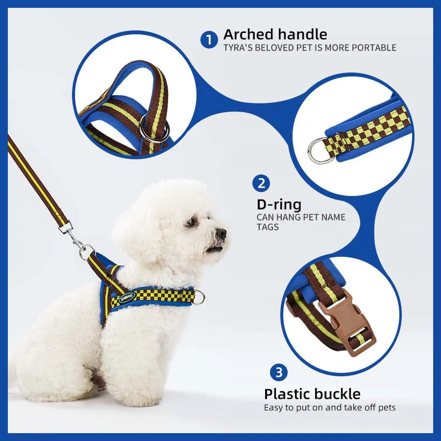 Hot Selling Colorful Outdoor Dog Harness Breathable Comfortable Adjustable for Small Medium Dogs Pet Products details