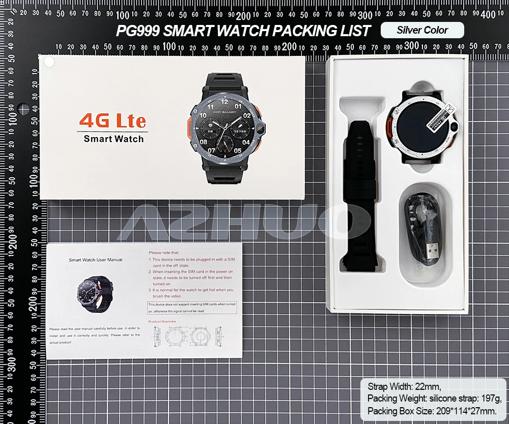 Pg999 1.54 Inch Round Screen Smart Watch 2gb Ram 64gb Rom Android 8.1 ...