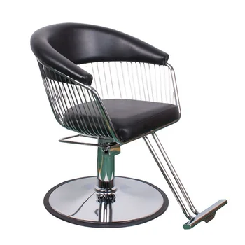 European Style Arm Chairs White Salon Hair Cutting Chairs