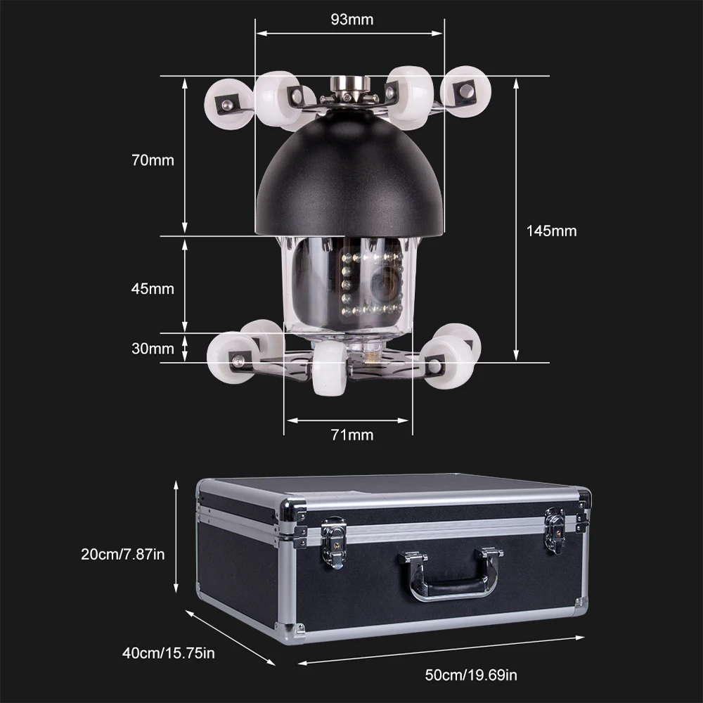 Factory 7 Inch Monitor Drain Sewer Pipe Camera with 360 degrees Camera Head, IP68 Waterproof Pipe Camera