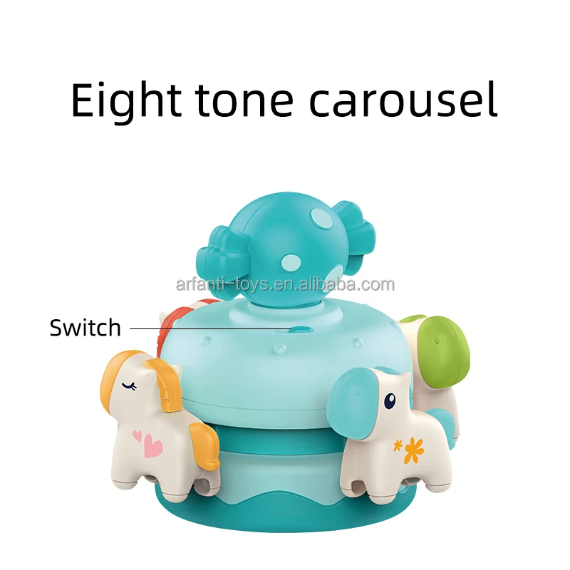 Cpc Custom 1 Year Old Baby Toys Musical Wind Up Mini Carousel Horse