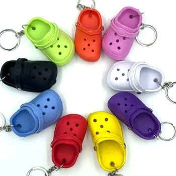 Cute 3d Mini Croc Shoe Keychain Wholesale Summer Colorful Shoes ...