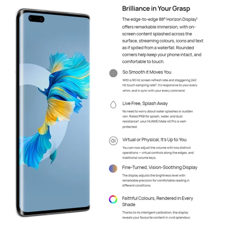2022 Huawei Mate 40 Pro - 5G Dual SIM Smartphone with Fast Charge