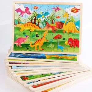 2026 Hot Sales Wooden Hexagon Shape  6 Designs Puzzles for Kids Wooden Toys