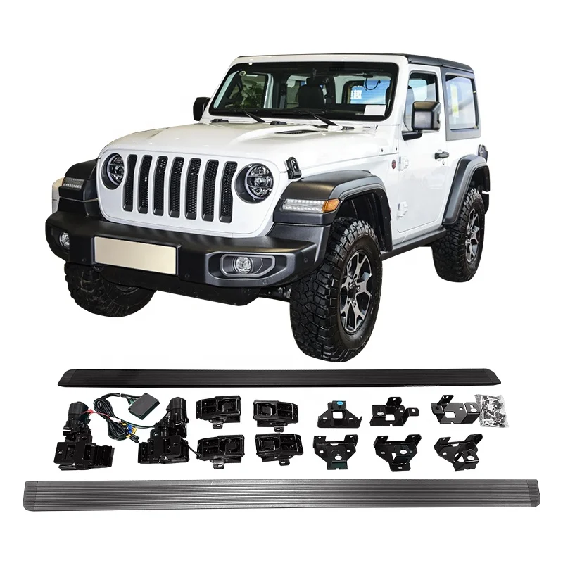 Customized With Guard Rod 4 Door Six Bracket Electric Side Step for jeep wrangler Rubicon JL Foot Steps Run Board