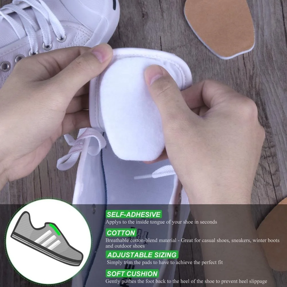 Large Size Soft Self-adhesive Shoe Inserts Felt Shoe Tongue Pads for Man  and Women