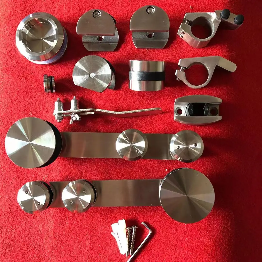 Square Pipe Stainless Steel Frameless Shower Enclosure Glass Sliding