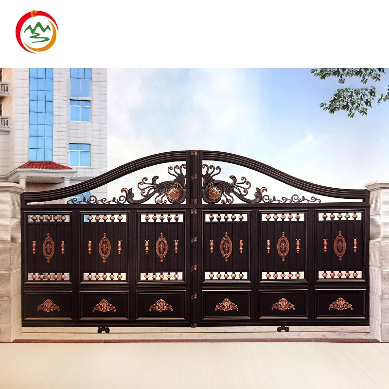 High Quality Aluminum Gates for Villas Customized Designs of Latest Main Gate Automatic Opening Swing Style