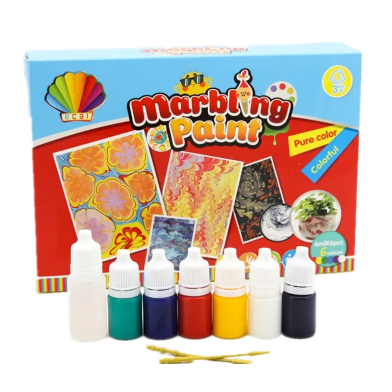 kids paint kit floating marbling ink