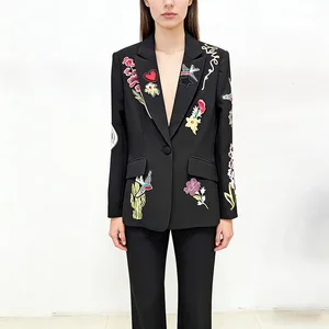 Bettergirl 2026 Fashion New Unique Heavy-duty Beaded Embroidery Suit Long Trousers Casual Women's Two-piece Sets