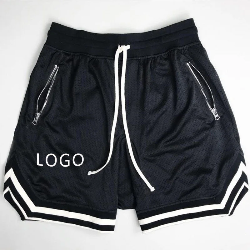 Multiple Colour Mens Running Sports Five Point Shorts Anti Pilling Breathable Quick Drying Loose Fitness Basketball Pants