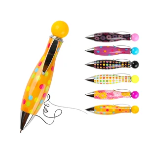 Wholesale Creative Bowling Shape Chubby ABS Plastic Ballpoint Pen Promotional Cute Custom Logo for School Kinds Gifts
