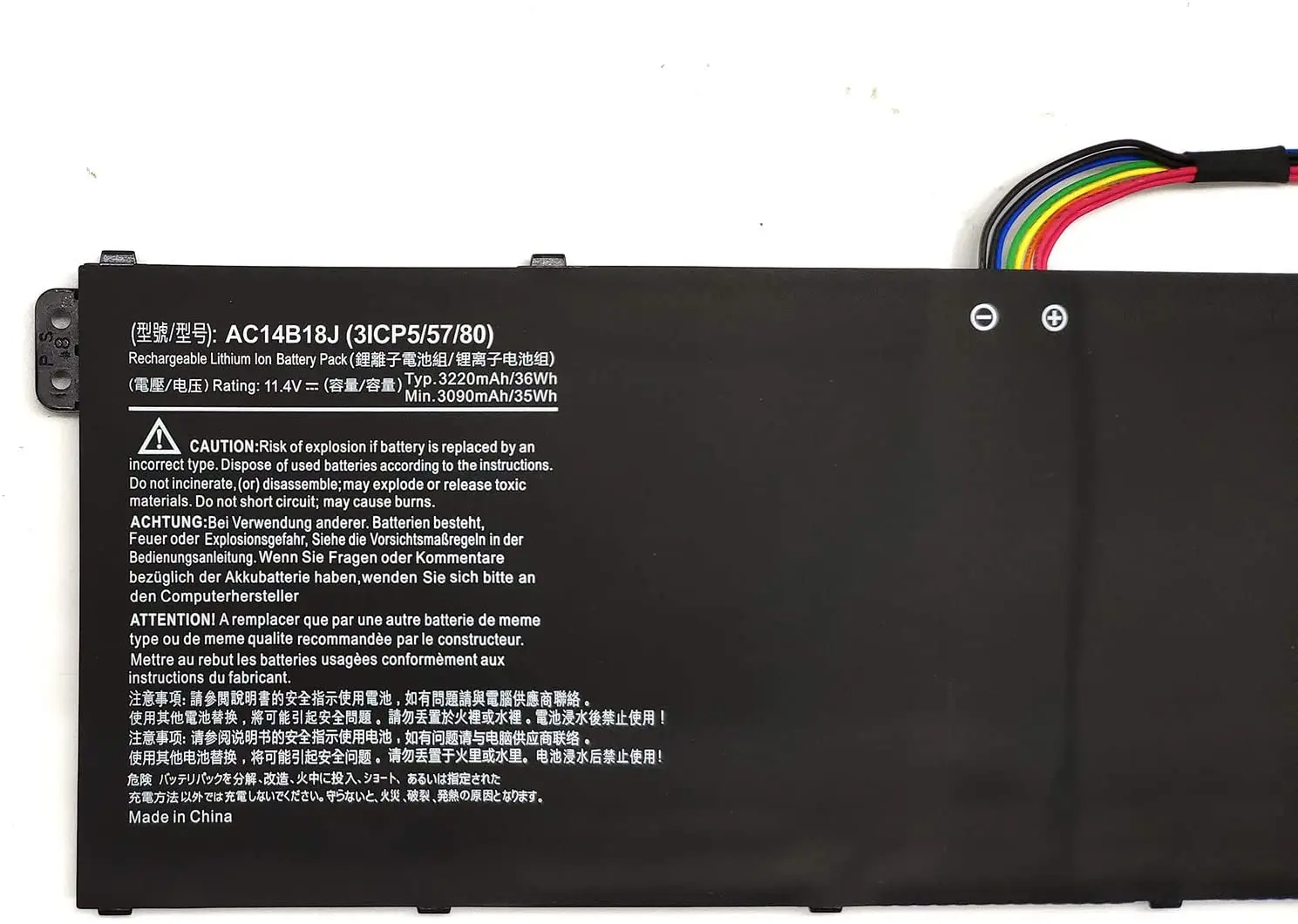 11.4v 36wh Ac14b18j Replacement Battery For Acer Aspire V3-111 E3-111 Es1-511  Es1-512 V5-122 Laptop Battery - Buy Laptop Battery For Acer V3-111,Acer  Laptop Batetry,Ac14b18j Product on Alibaba.com