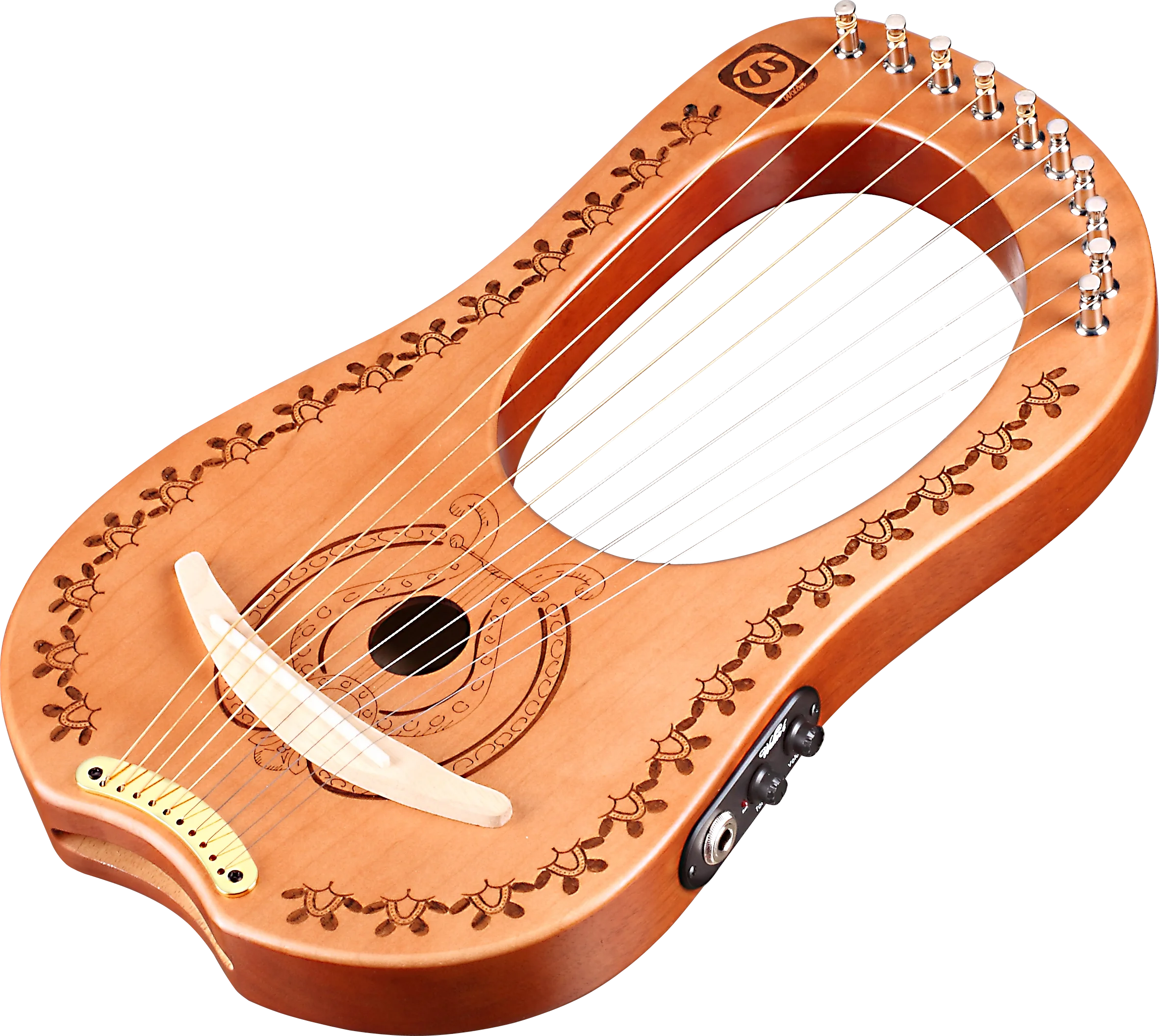 2023 WALTER EQ Lyre Harp - Customizable, Solid Maple & Rubber