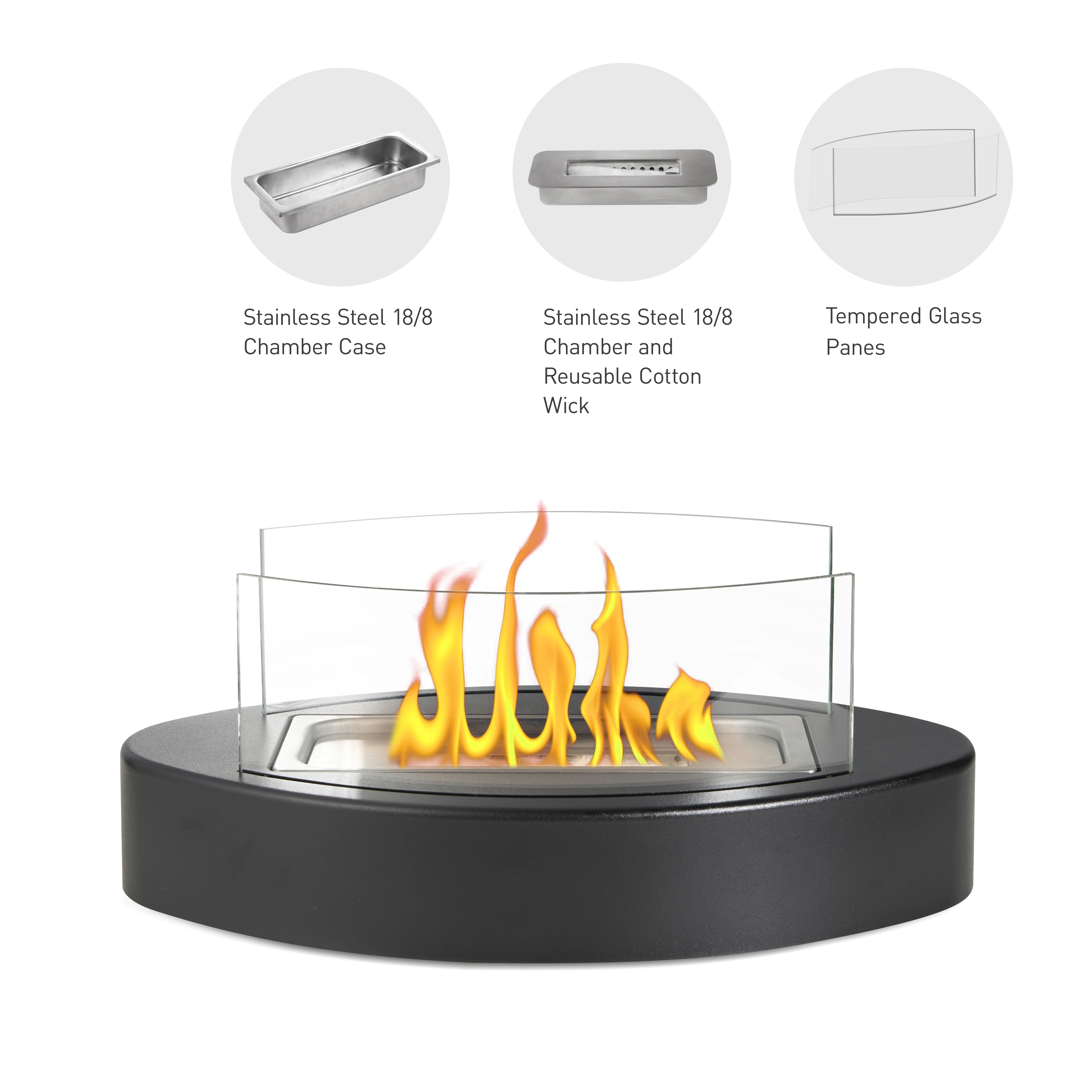 Unique Portable Fire Pit Smokeless Table Fireplace Tischkamin