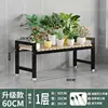 A single-layer black tiered flower stand with 60 steps