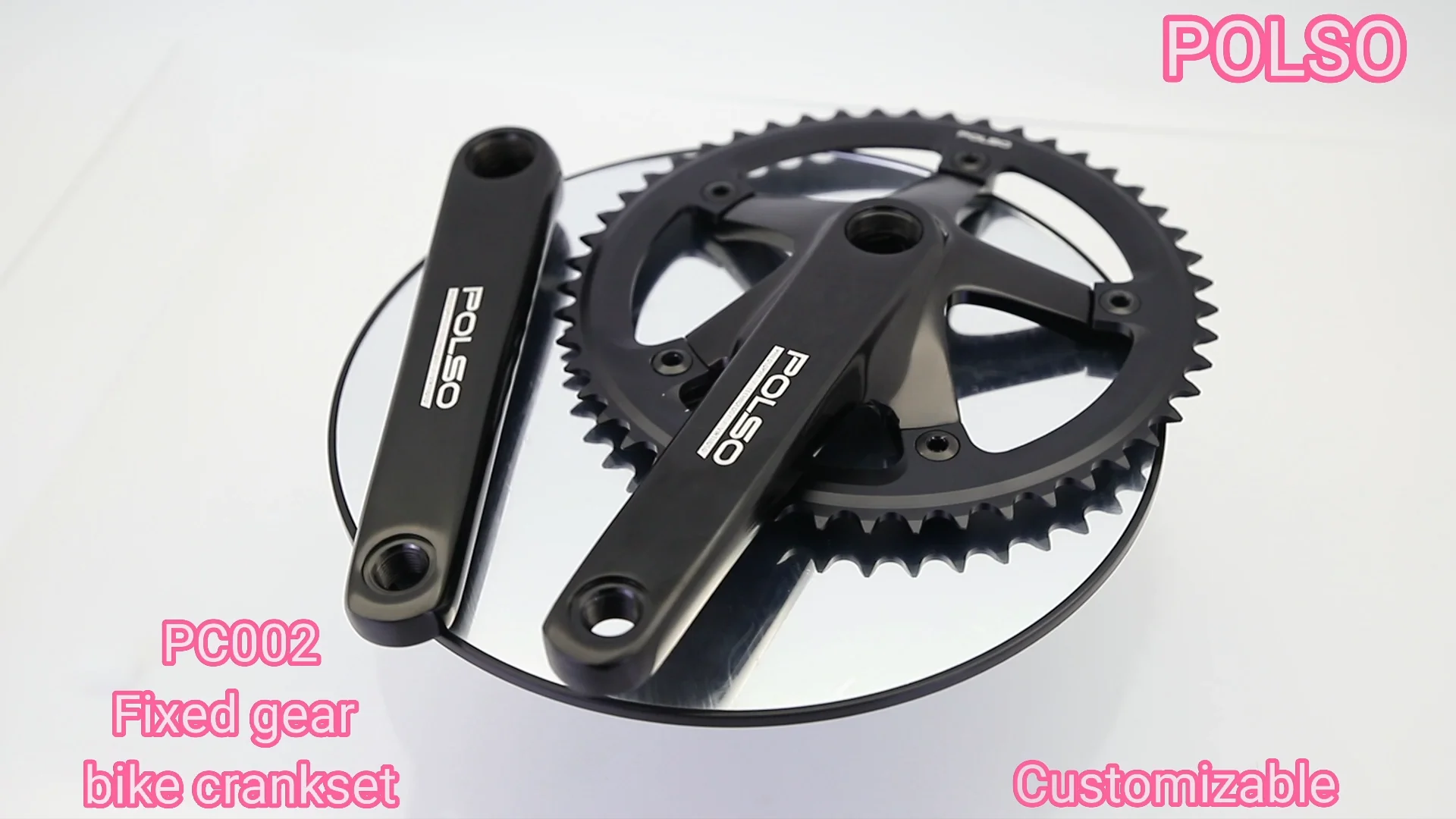 Pc002 Cnc Crankset For Fixed Gear Bike Chain Ring Crank Set 48t 49t 51t