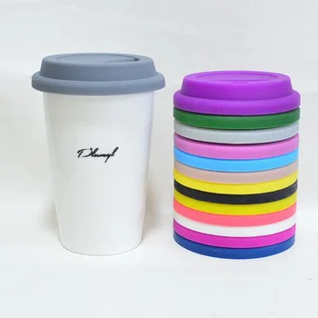 High Quality Coffee Cup Silicone Lids Reusable Mug Cover