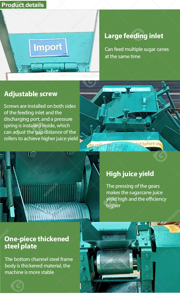 Diesel Engine Juice Sugarcane Pressing Crusher Extractor Juicer Sugar