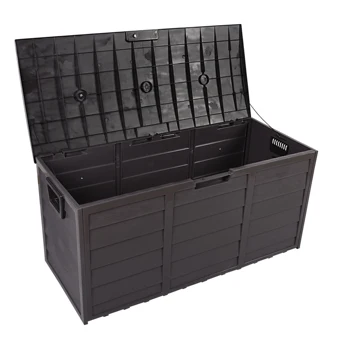 76 Gallon Deck Box Large Capacity Storage Bin Waterproof Outdoor Storage Box