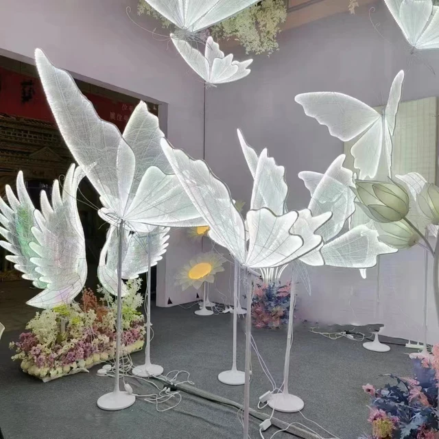 Wholesale Factory Decorative Lights Led Light Warm White Steady Led Wedding Movable Butterfly Road Lead Walkway on Party Stage