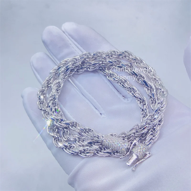 rope chain with diamond lock