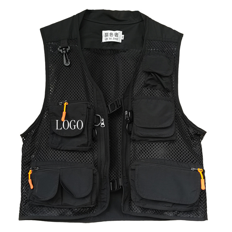 Navsedga High Quality Customized Logo Multiple Pockets  Mens Waistcoat for Summer Fishing Gilet