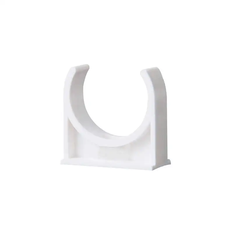 PVC U-Type Pipe Clamp 20mm 25mm 32mm 40mm  Plastic Pipe Clip Tube Holder Pipe Fitting Fixed With Scr