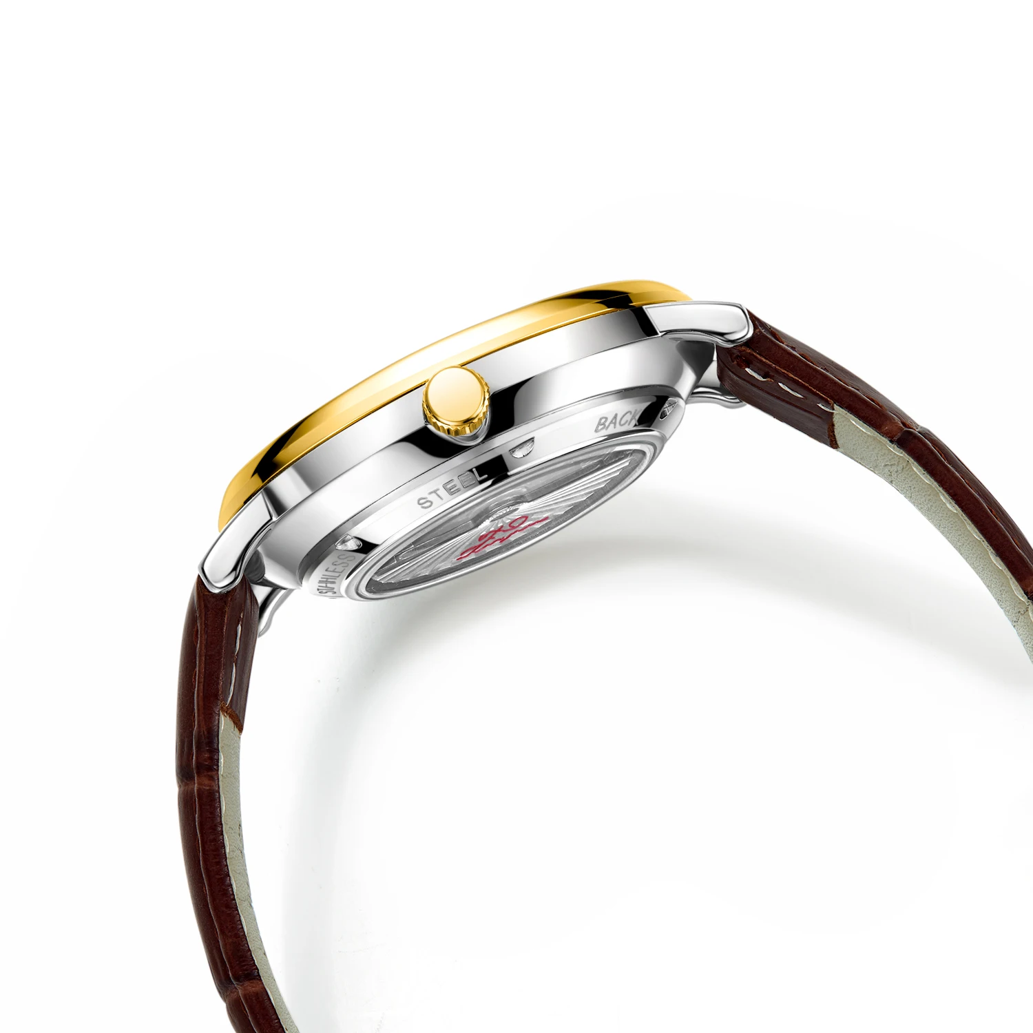 Ultra Thin XINGOU 8018 Automatic Movement Watch Genuine Leather Elegance Own Brand Private Label Watch Custom