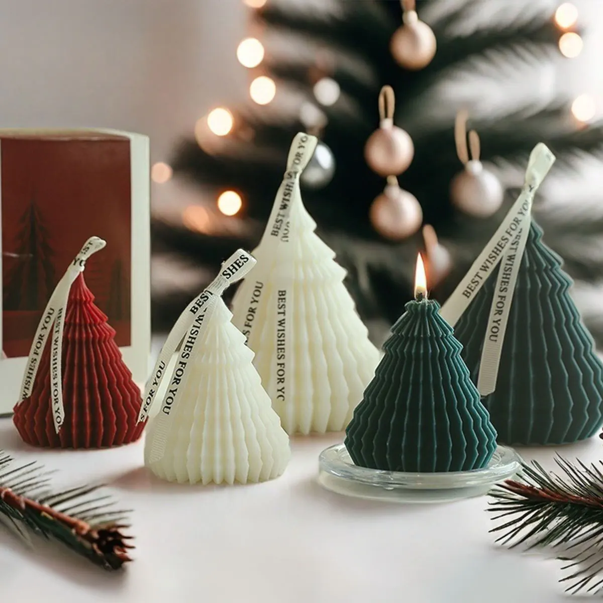 Christmas Tree Aromatherapy Candles Cute Wind Aromatherapy Candles Paraffin Home Decoration Christmas Gifts Handheld Candles