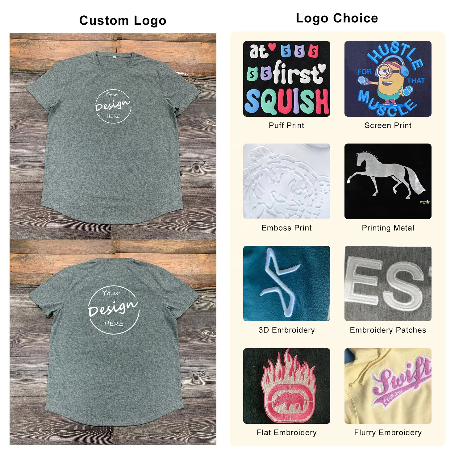 JL215B Athletic Active Wear Slim Fit Men’s T-shirts Curve Hem Workout Fitness Sportswear Gym Training Tshirt