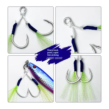 Wholesale High-Carbon Steel Plate Hooks Lure Hooks Sea Fishing Boat Fishing Hooks Bright Silk Corrosion-Resistant Gold Slow – Hooks – view 5