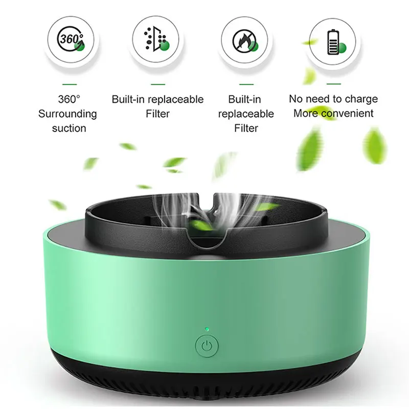 Multipurpose Ashtray With Air Purifier Function Odor Smoke Removal ...