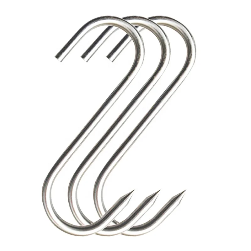 Sourcing Map 10Pcs Meat Hooks 5.9 Inch 3mm Stainless Steel Smoking Hook Butcher Hook Meat Processing Butcher Hook Hanger Hooks For Smoking, Grilling - View #13