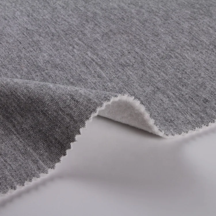 Серый вискоза, трикотажная Смешанная флисовая Турецкая махровая ткань для толстовки