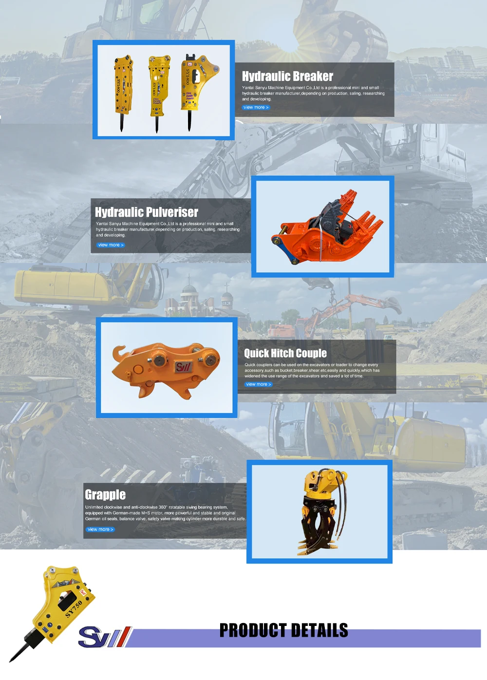 2022 Hot Sale Side,top,silence Type Hydraulic Hammer for
