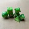 Pearl pattern yellow green dot gold letter