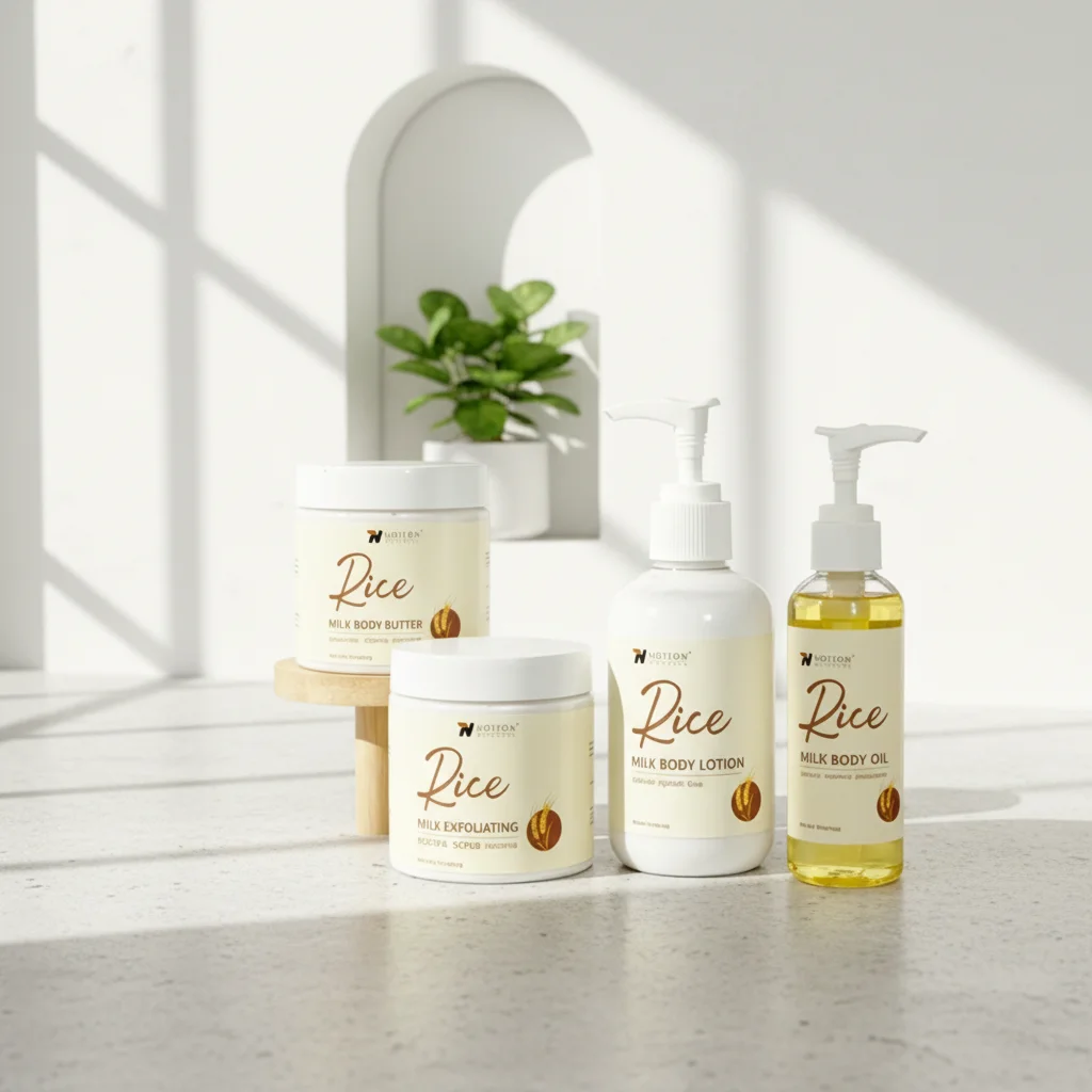 Manufacturer Organic Natural Body Milk Moisturizing Lightening Nourishing Glutathione Rice Whitening Body Lotion OEM for Skin