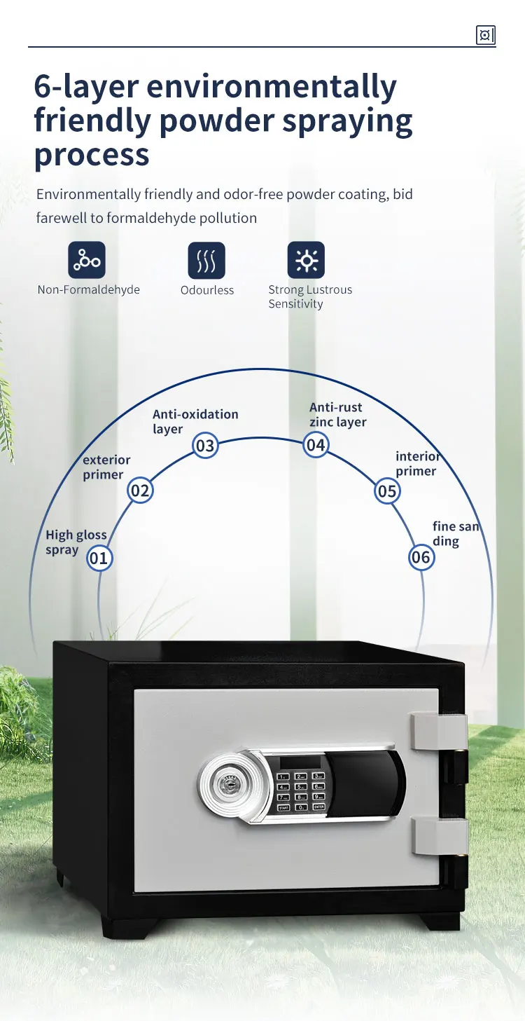 CEQSAFE Digital Safe  Factory Direct Strong Metal Security Deposit Home Money 2 Hours Fireproof Safe Box manufacture