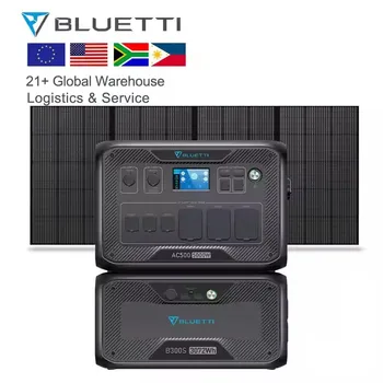 Bluetti AC500&B300S+PV420 Portable Home Backup Power Energy Storage System 5KW Lithium Battery Generador Solar With Panel