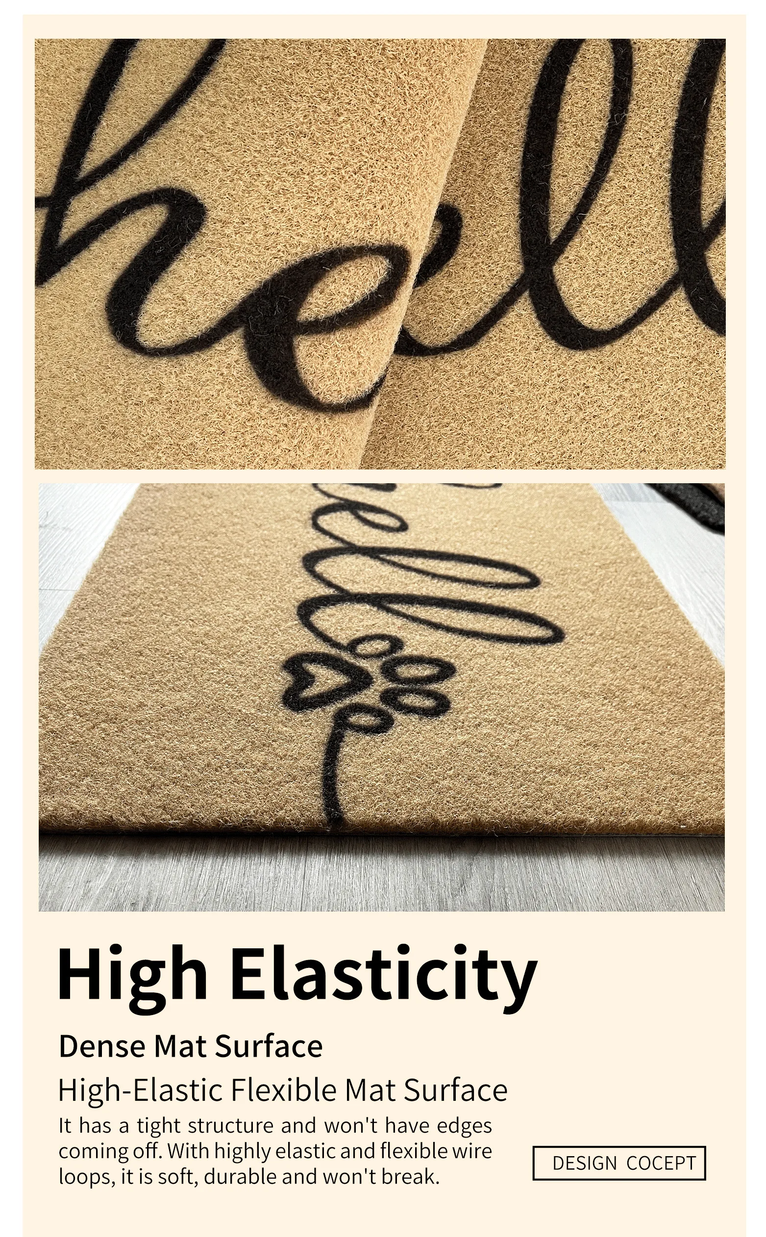 Custom Personalized Welcome Name Flocked Coconut Coco Coir Door Mats Doormats(图9)