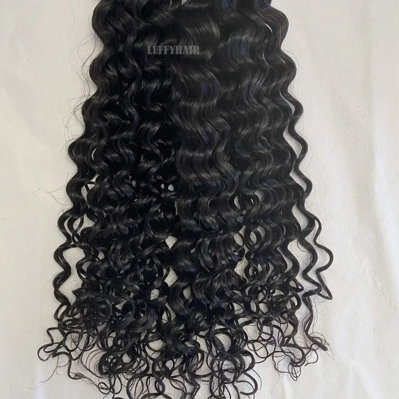 Pre-bonded U-tip Human Hair Extensions Deep Curly Keratin Fusion_voghion.com
