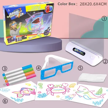 3D Color Drawing Pad for Kids