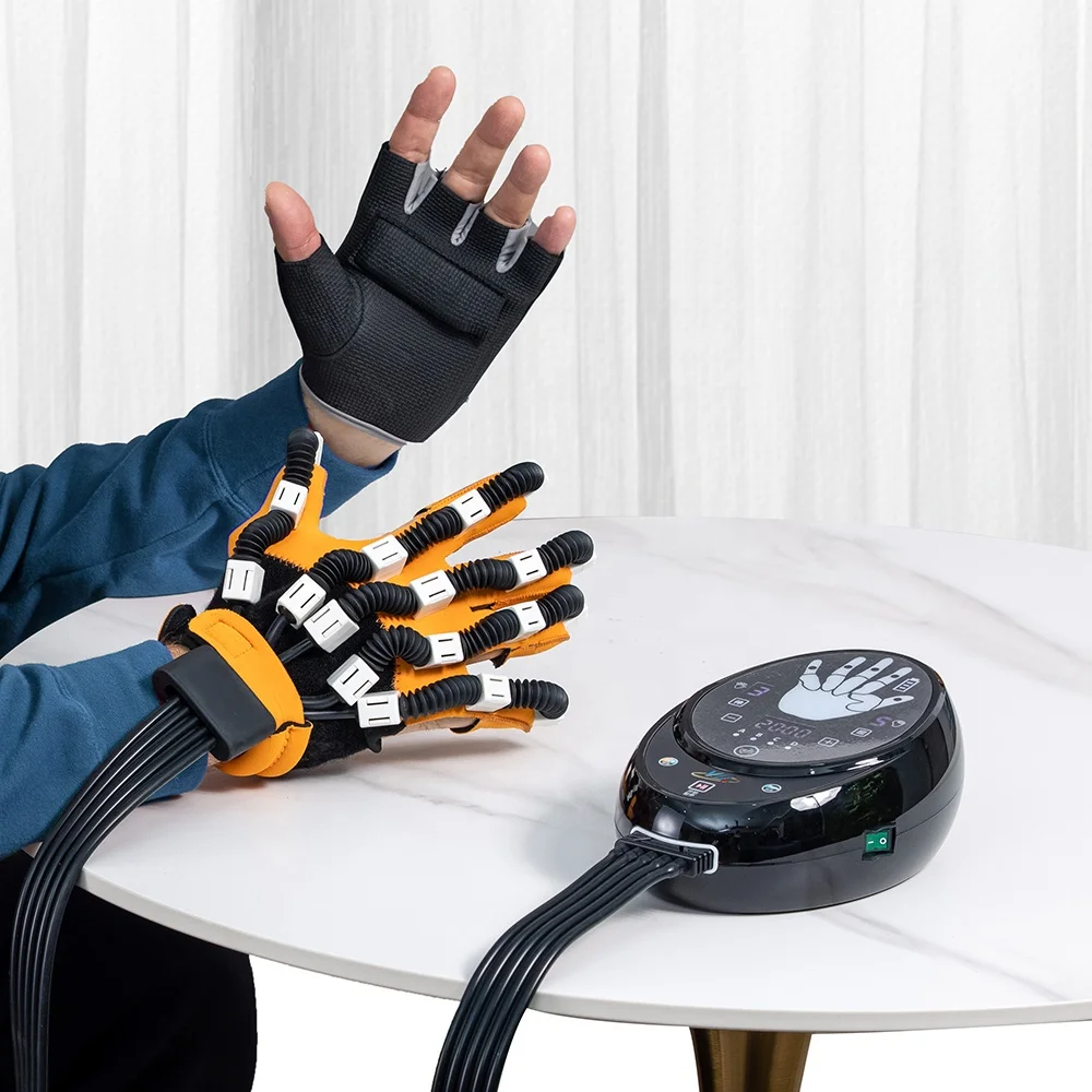 Portable hand rehabilitation equipment supplies rehabilitation robot gloves for stroke patient perform hand exercise at home