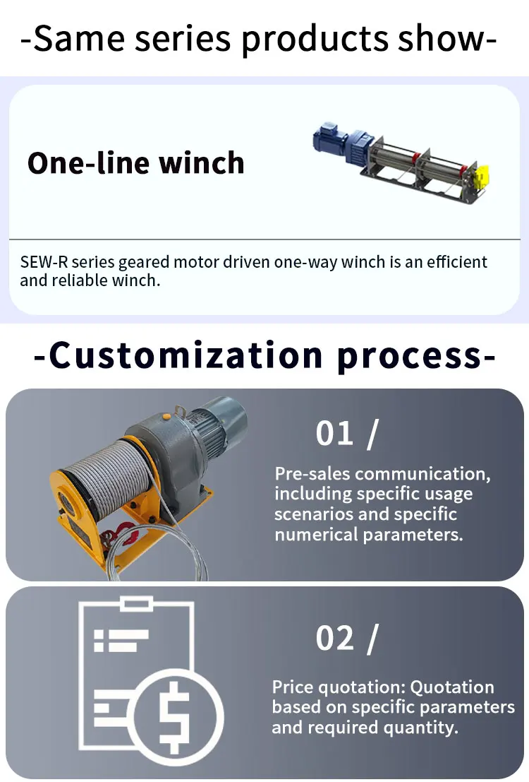 Wire Rope Winch Small Industrial Winch 1t2t Low Noise High Energy